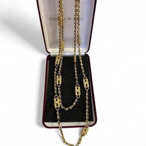 Vintage Camrose and Kross Jaqueline Kennedy JBK Line  Paper Clip Necklace